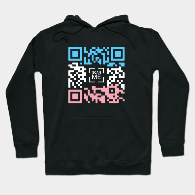 Trans QR Code Hoodie by Pridish